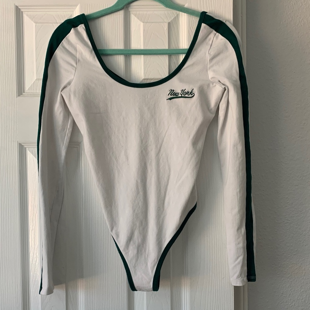 New York long sleeve low back bodysuit